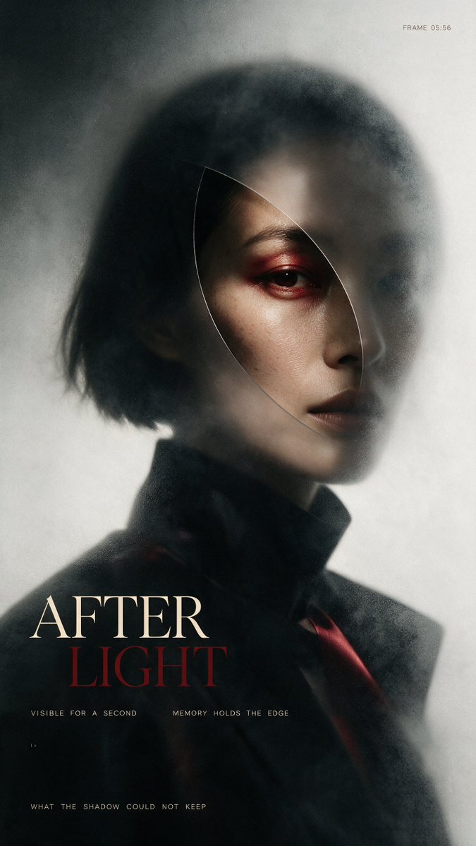 Portrait film poster cool-tone elegant