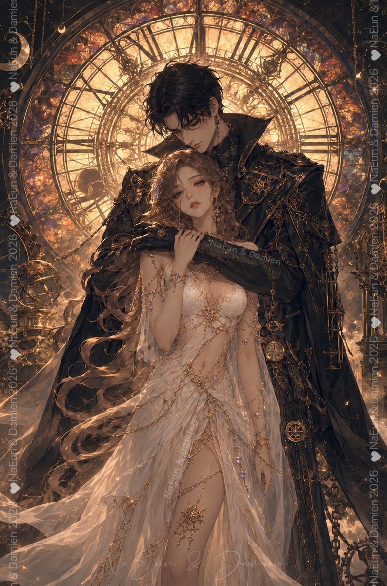 Female anime illustration dark fantasy elegant