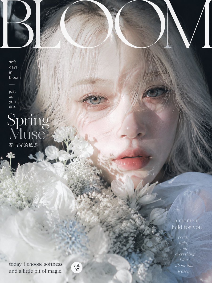 Portrait cinematic cover dreamy cool tone elegant