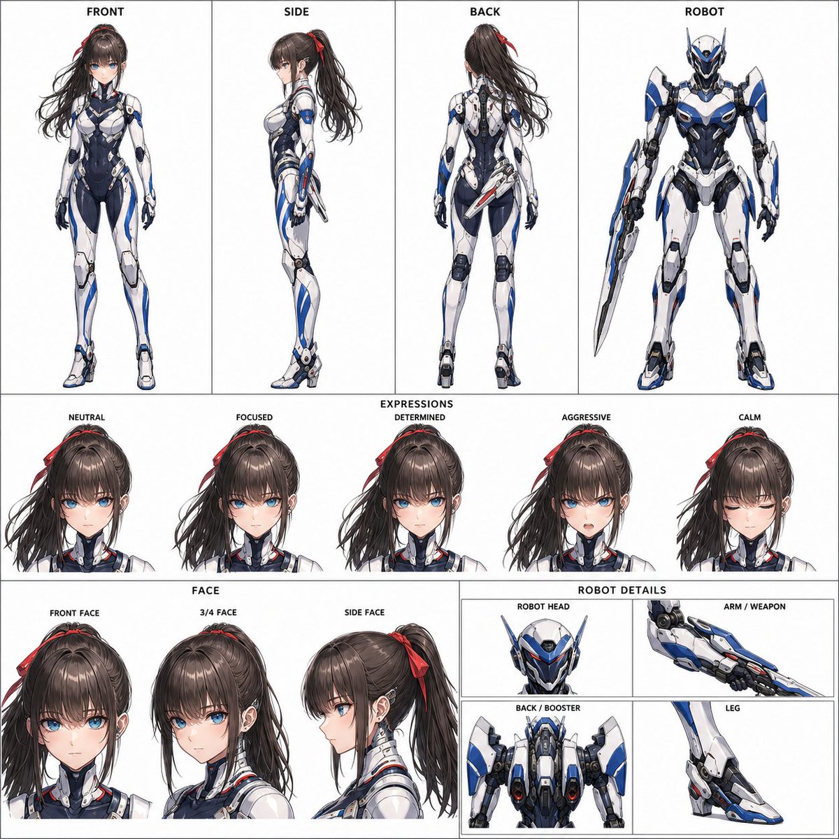 Robot Illustration Cyber City Future