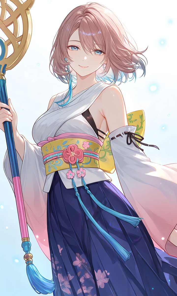 Character anime illustration, cool tone, cherry blossoms, elegant