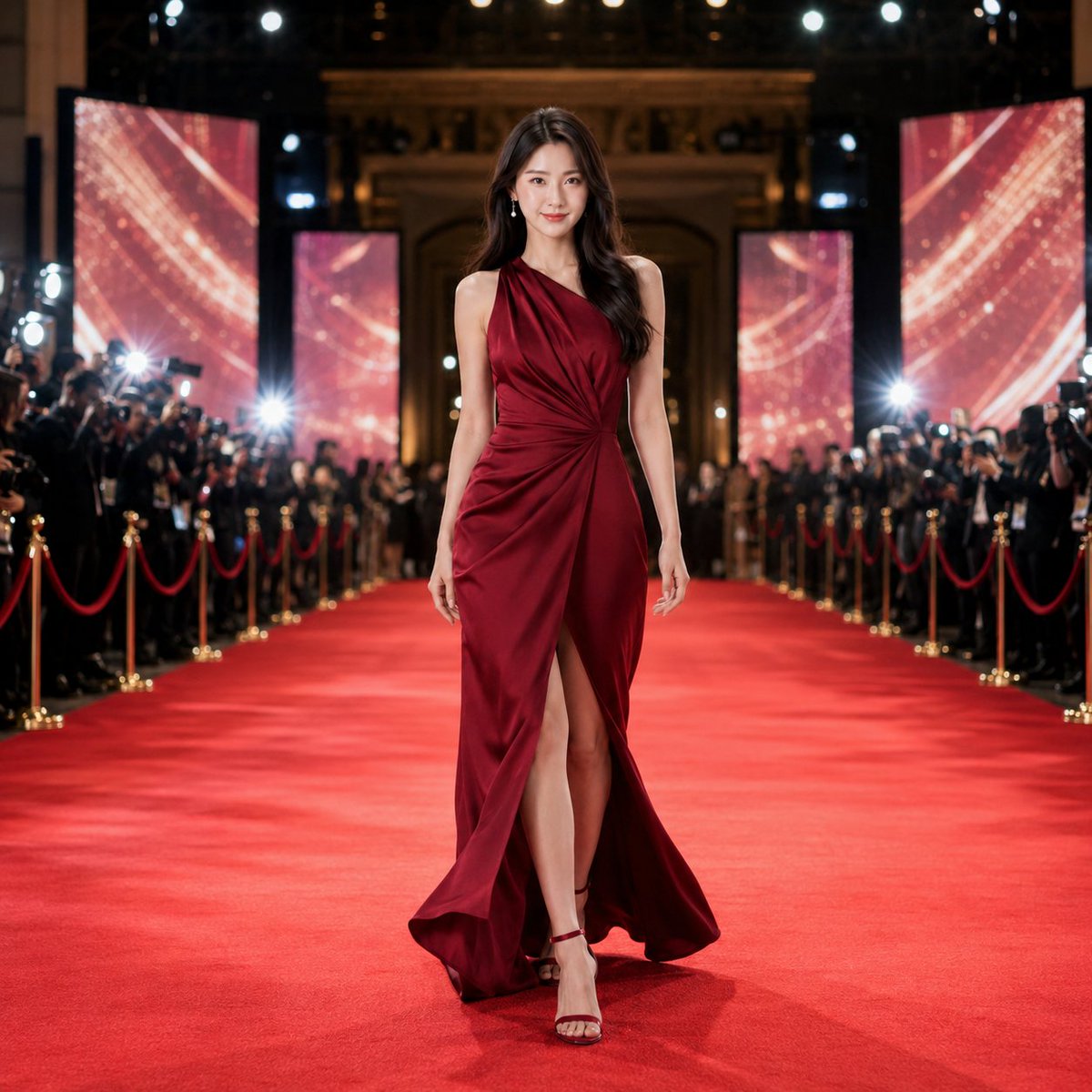 Female realistic, warm, elegant