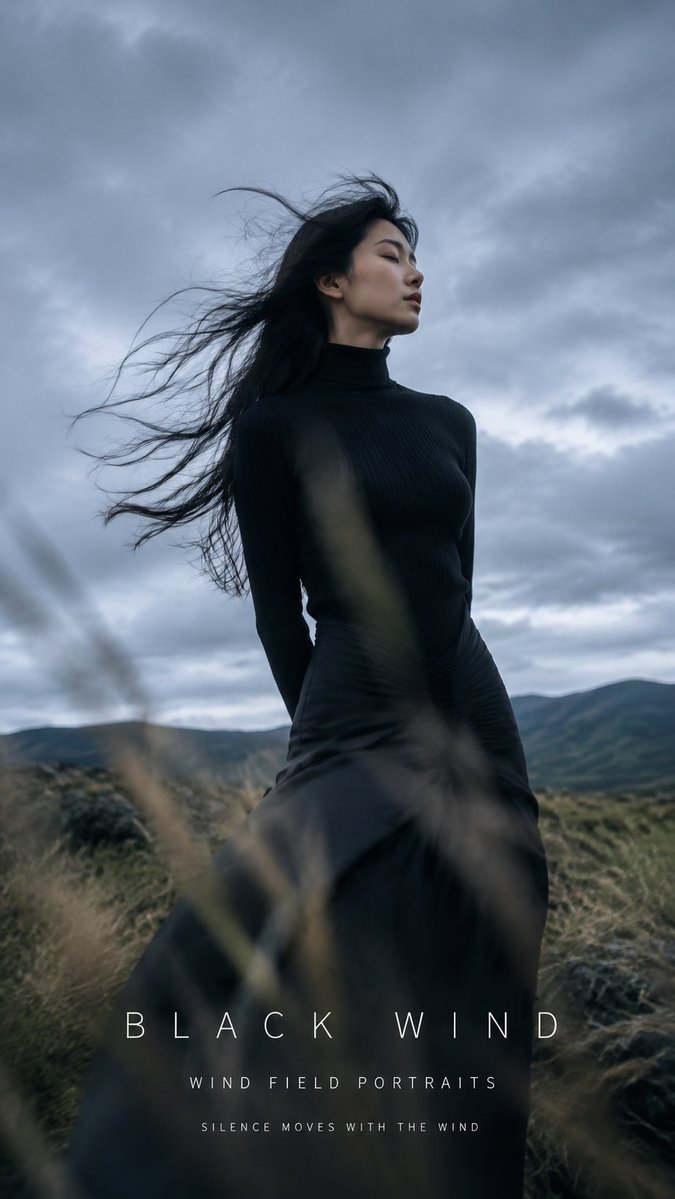Portrait, cinematic film, grass, cool-toned melancholic