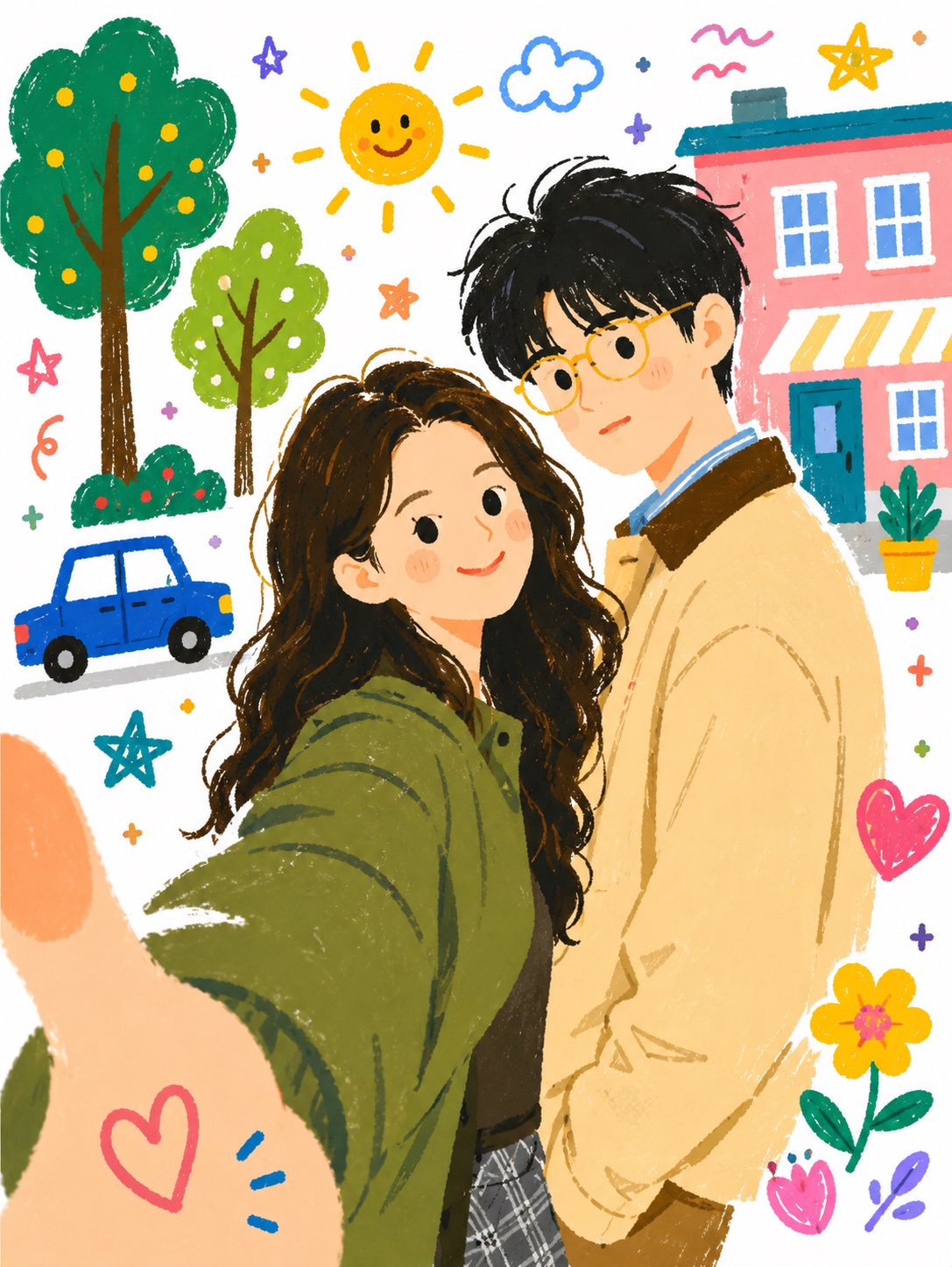 Folk flat graffiti style illustration conversion