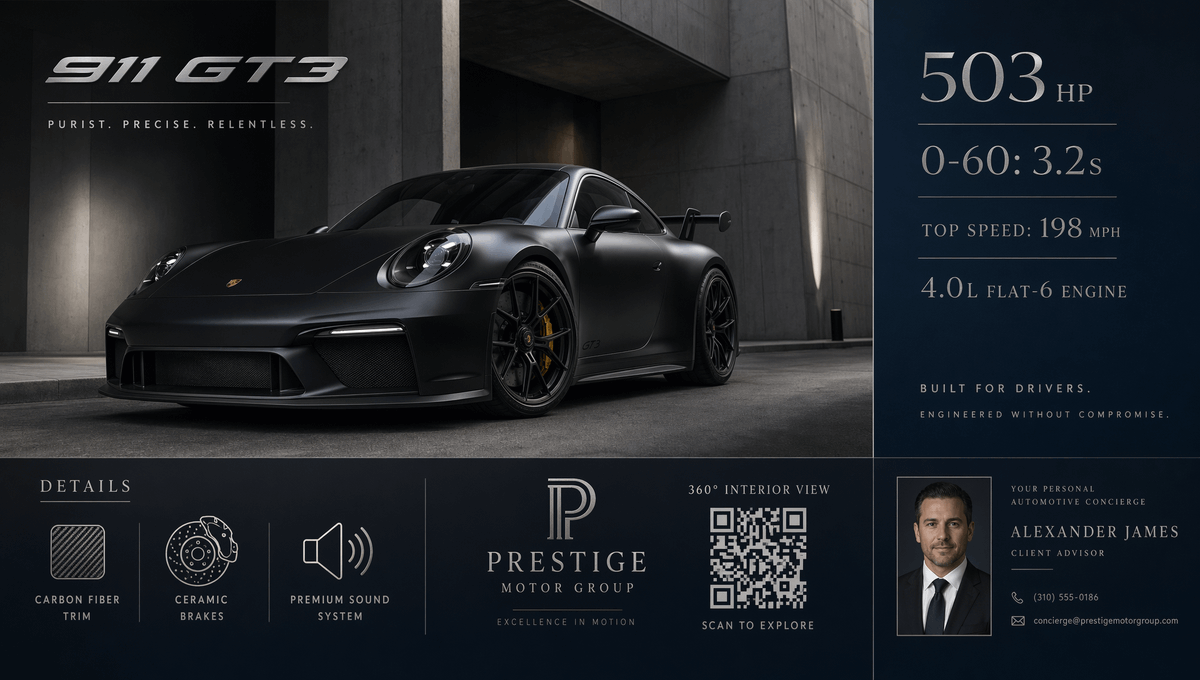 Car poster 3D night scene elegant
