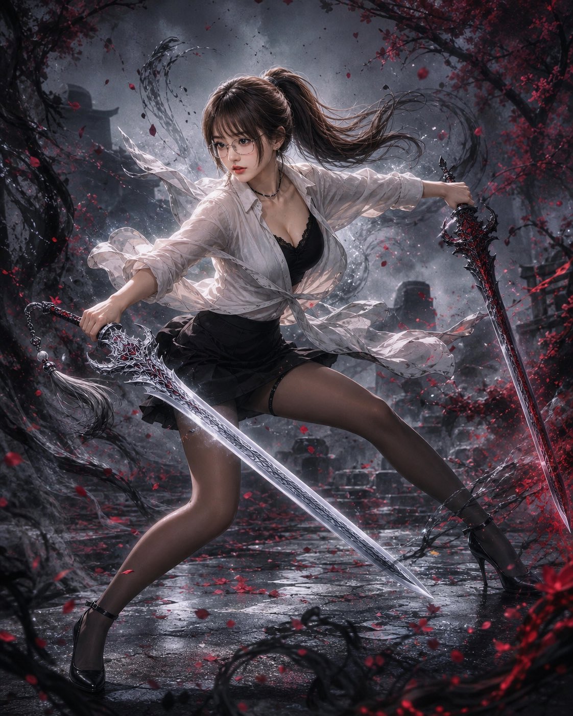 Dragon poster dark cool tone premium