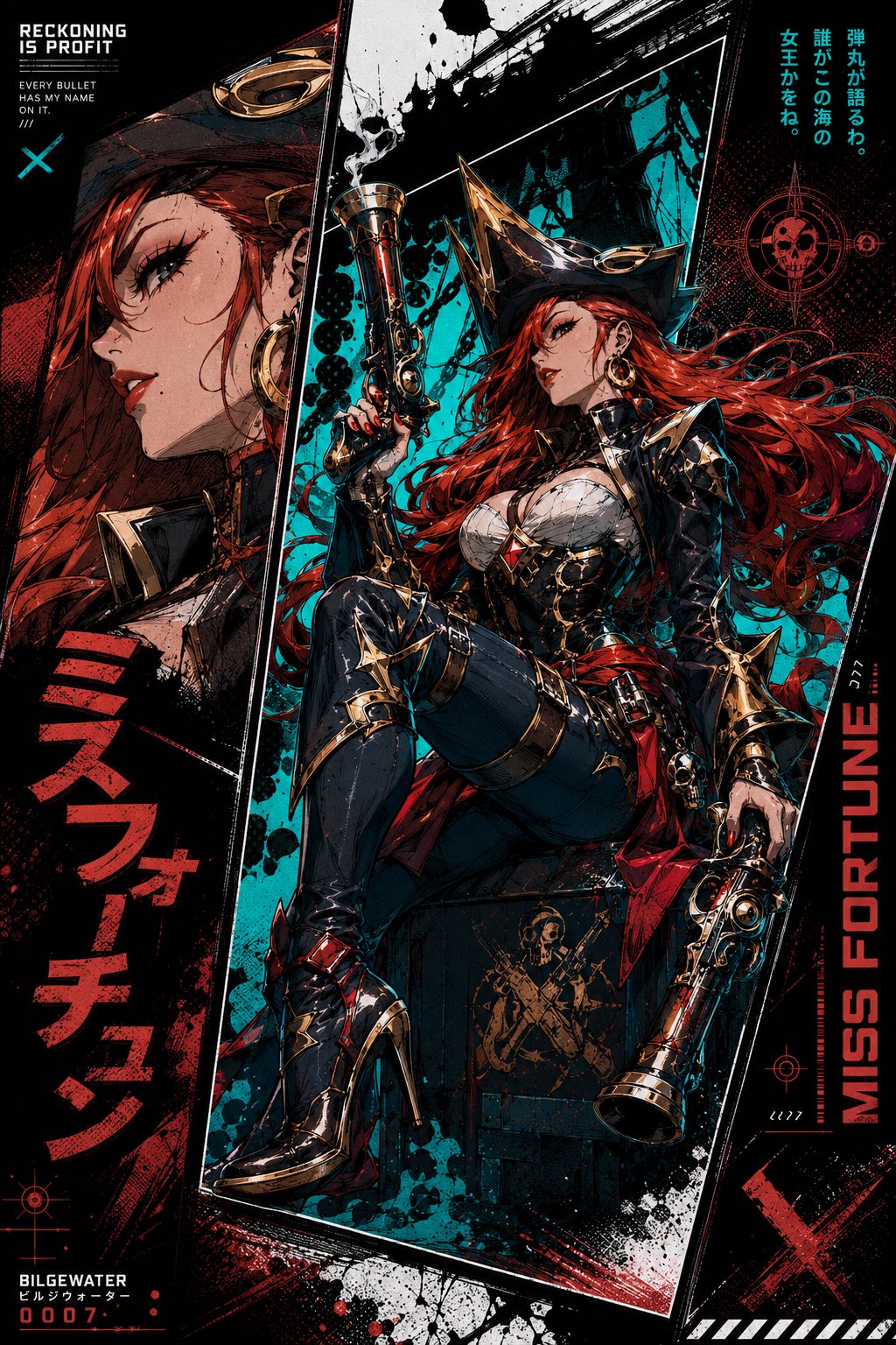 Character comic cyber cyberpunk neon high-end.