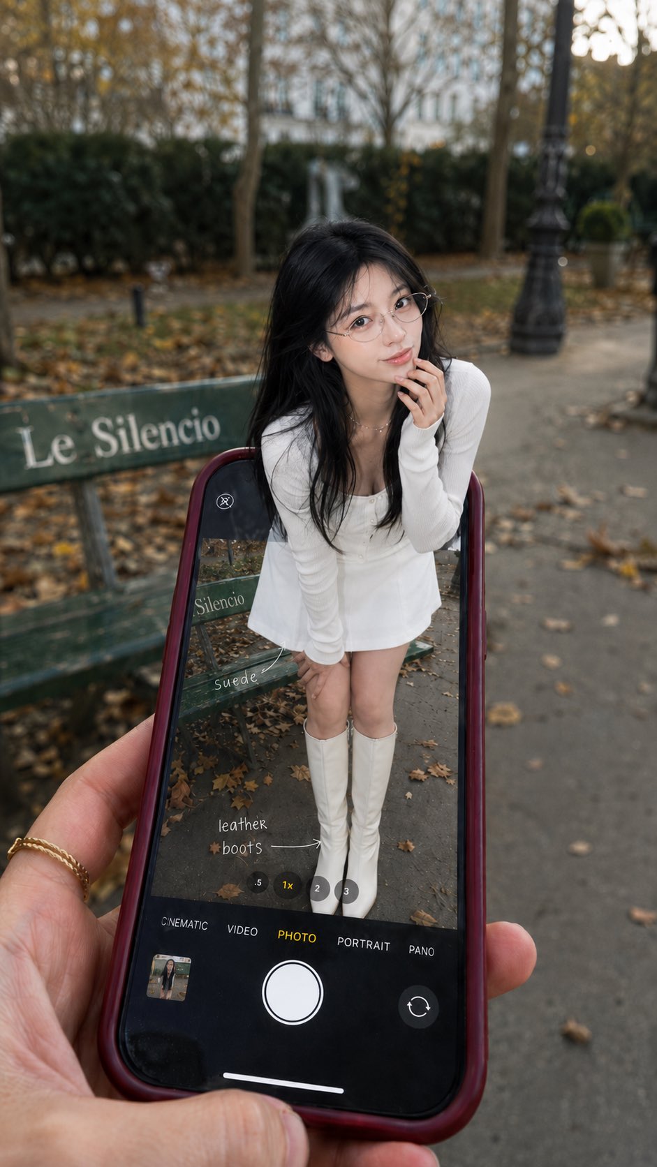 Girl Realistic Cinematic Retro Street Cute