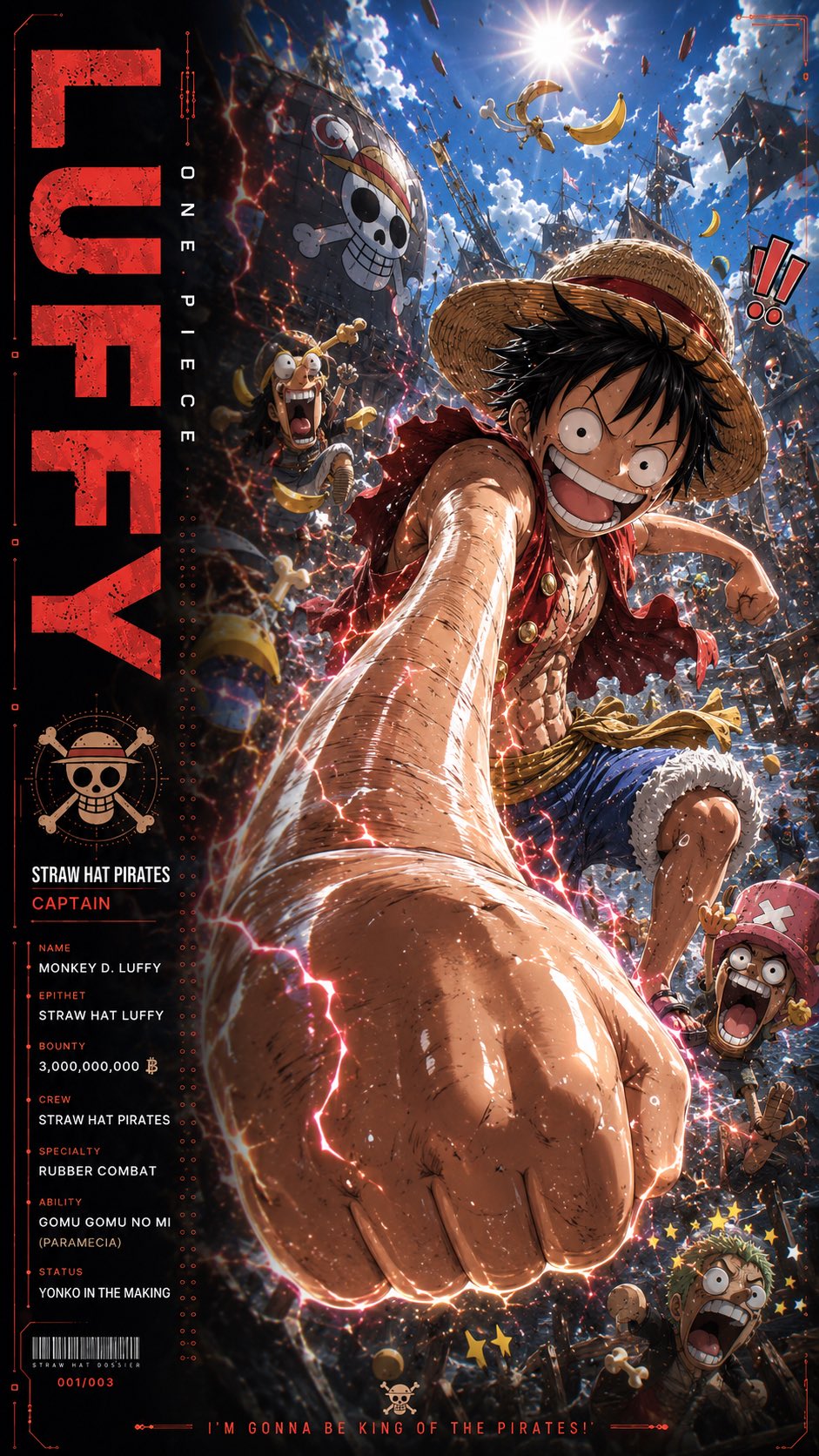 One Piece character anime poster ruins high-end
