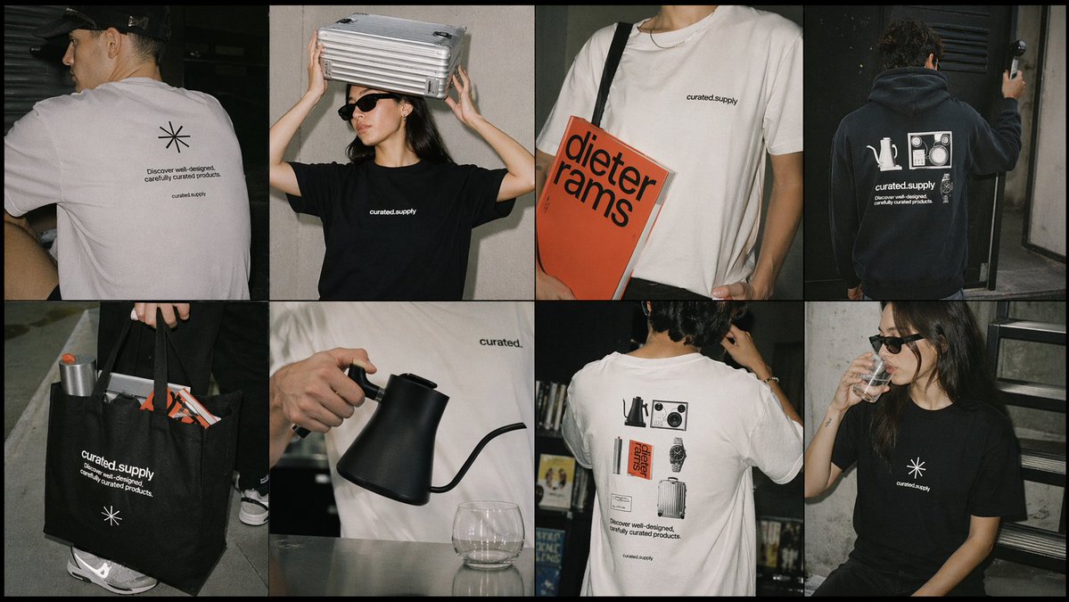 Streetwear merchandise Lookbook grid.