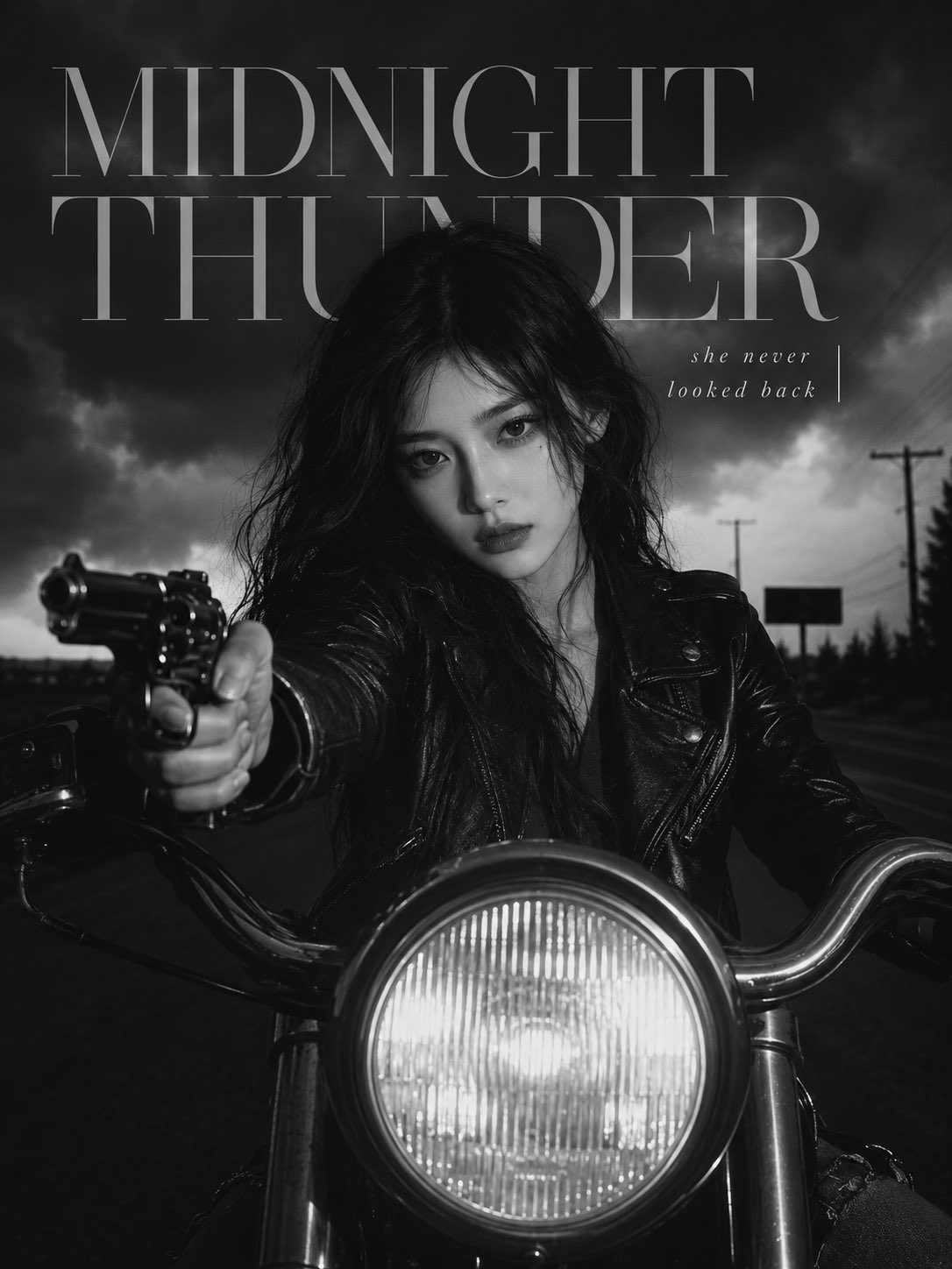 Portrait, cinematic feel, film, vintage, dark, high-end