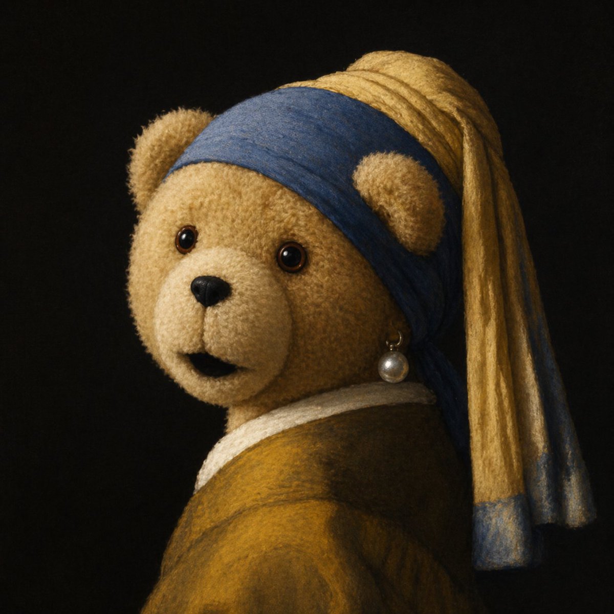 Portrait oil painting, realistic, warm, cute.