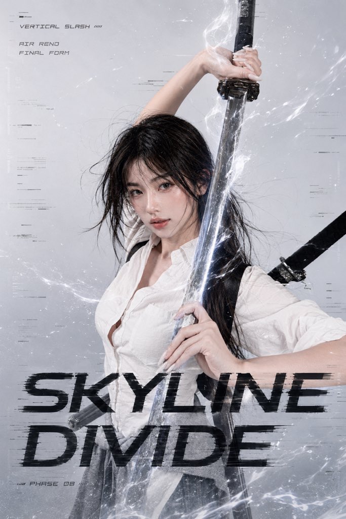 Female minimalist realistic cool-tone futuristic high-end