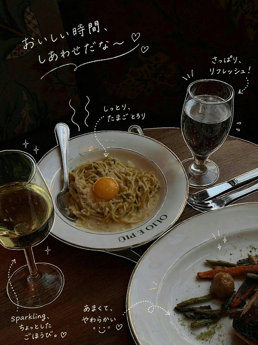 Food doodle hand-drawn warm atmosphere