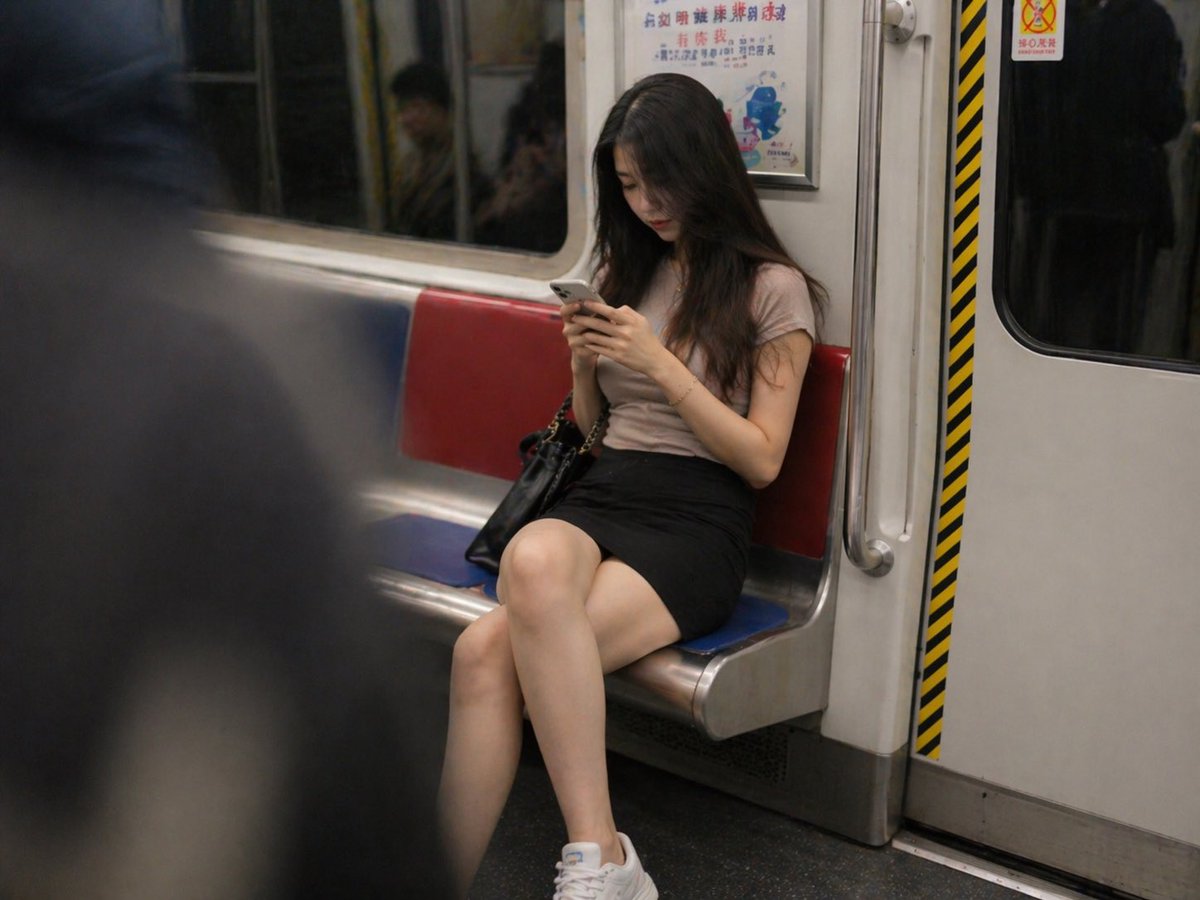 Subway candid photo prompt