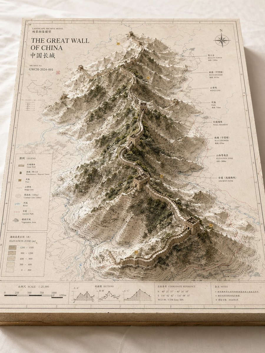 Architectural 3D illustration city mountain
