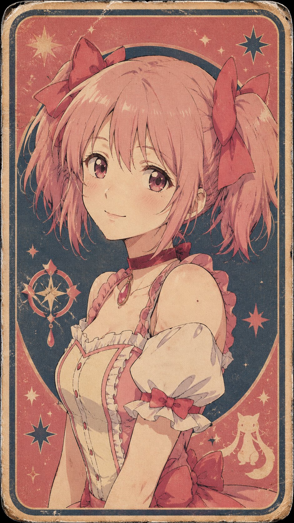 Girl anime poster retro