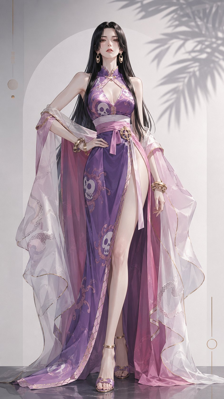 One Piece characters film anime elegant.