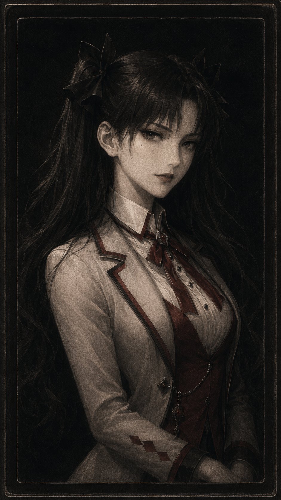 Fate anime portrait cool tone