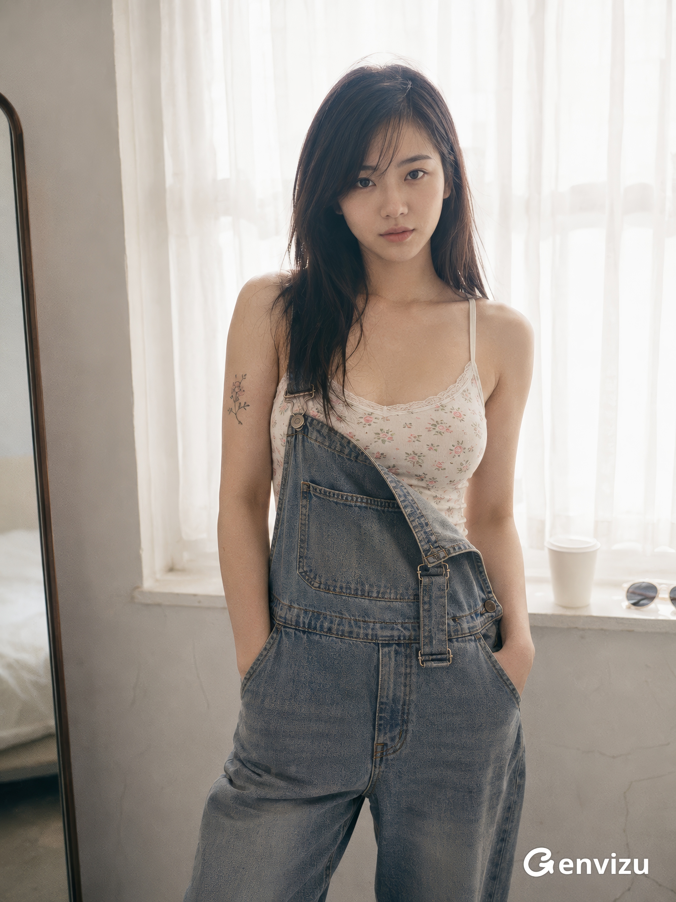 denim camisole portrait film minimalist cosmic dark cute