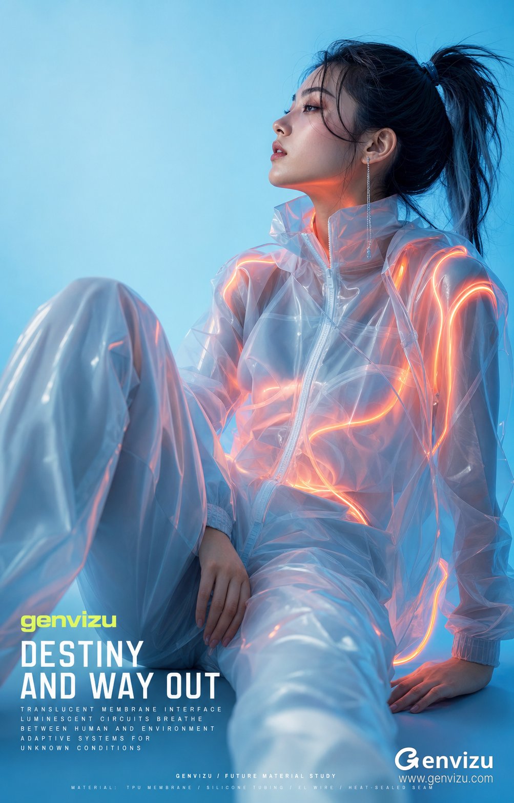 Female Poster UI Futuristic Neon