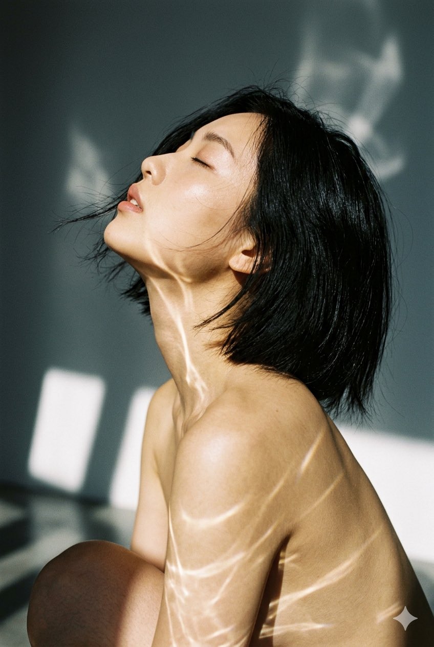 Woman, cinematic film, dreamy studio, aesthetic/beautiful
