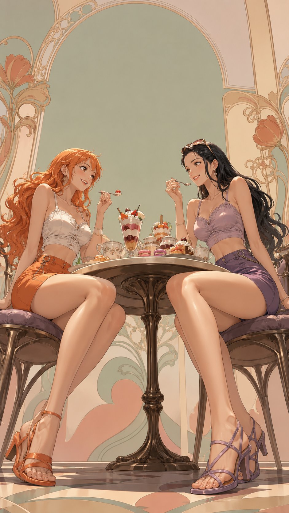 Legs Longer Than Life series - ONE PIECE Special - Semi-realistic Mucha style
