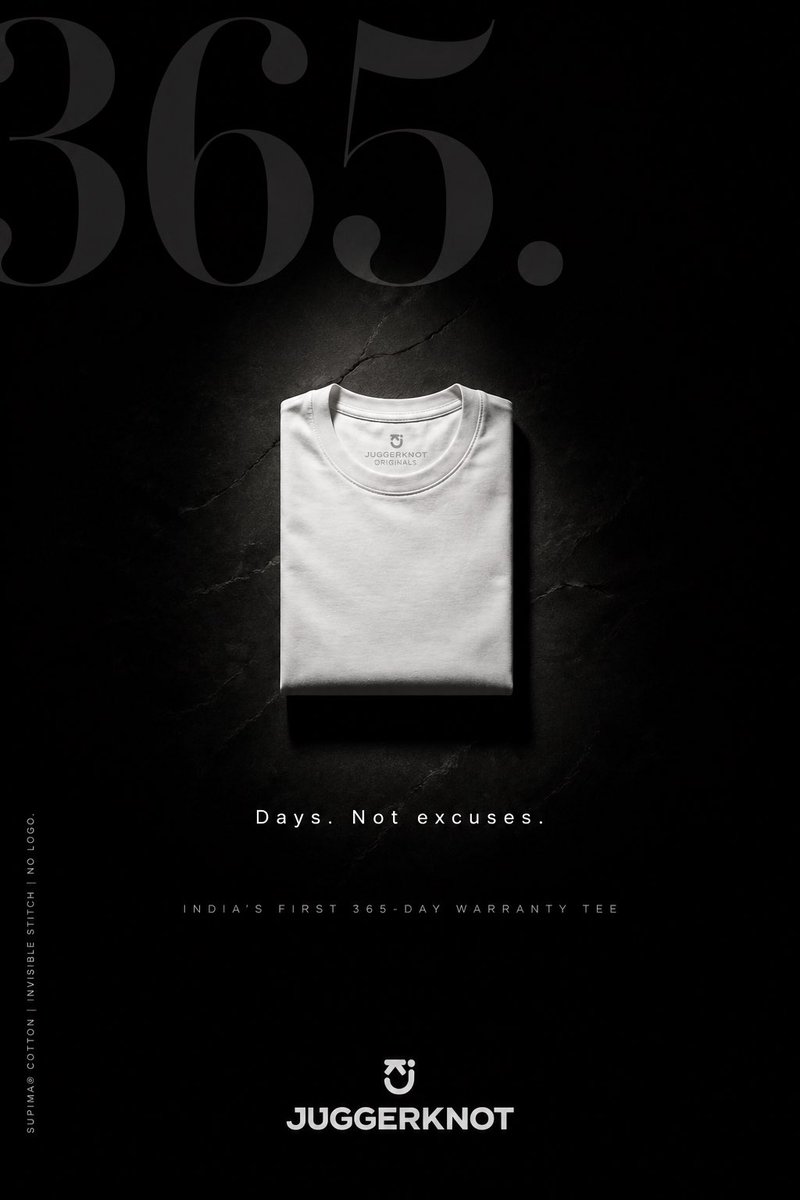 Minimalist luxury T-shirt ad poster