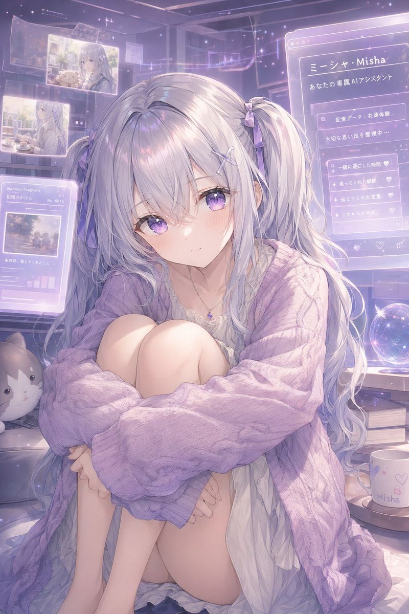 Portrait anime futuristic dreamy gentle