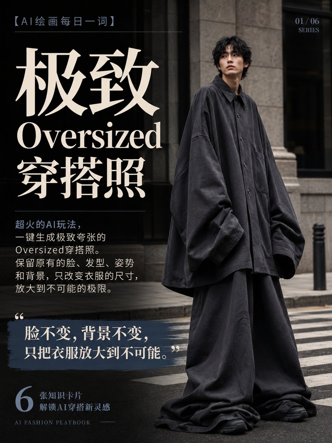 [AI Art Daily Word] Extreme Oversized Outfit Photo