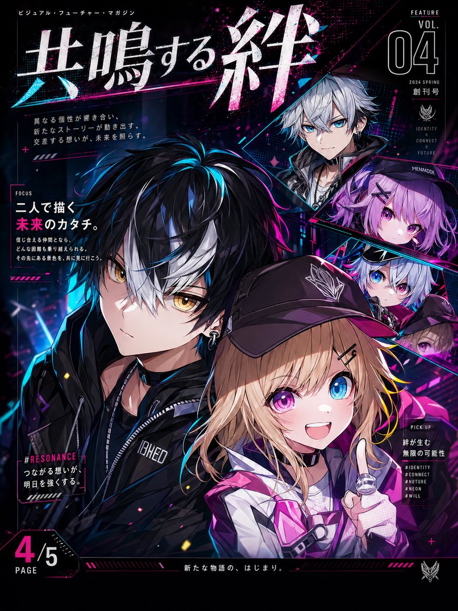 Portrait anime cyber neon cyberpunk premium