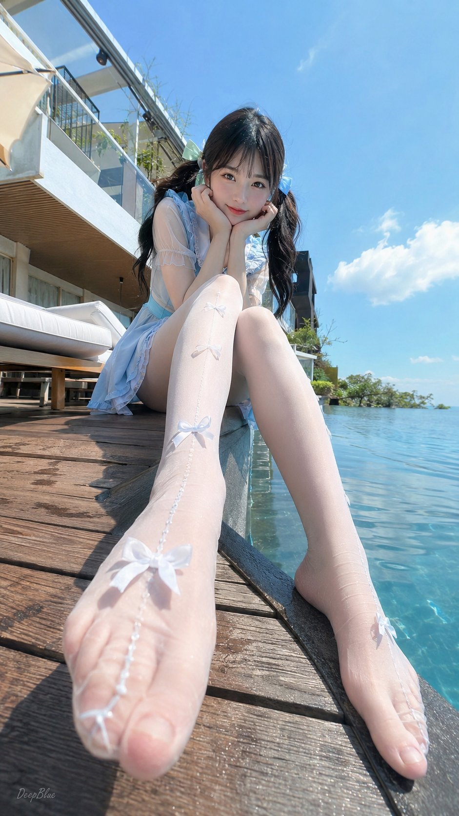 The bow on the stockings is really pretty～