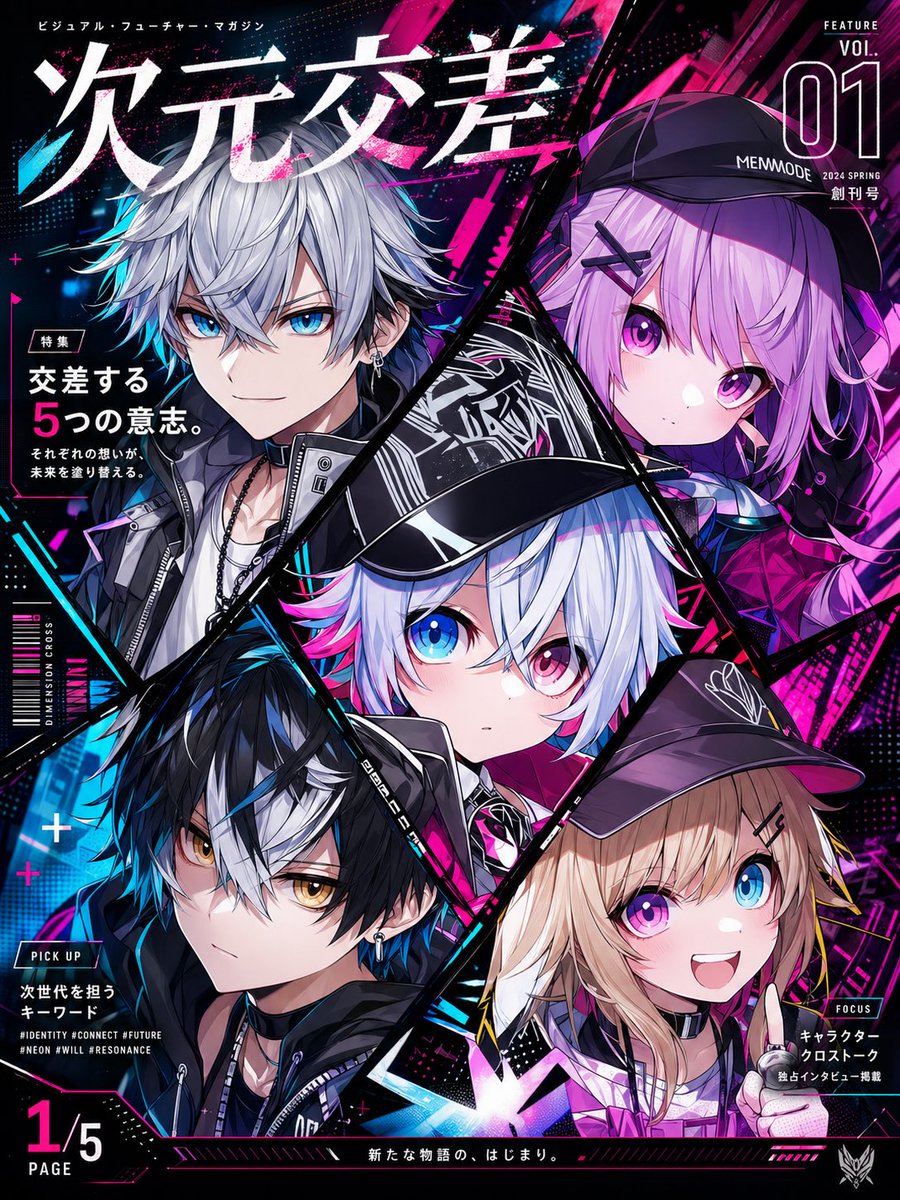 Portrait anime cyber neon cyberpunk cute