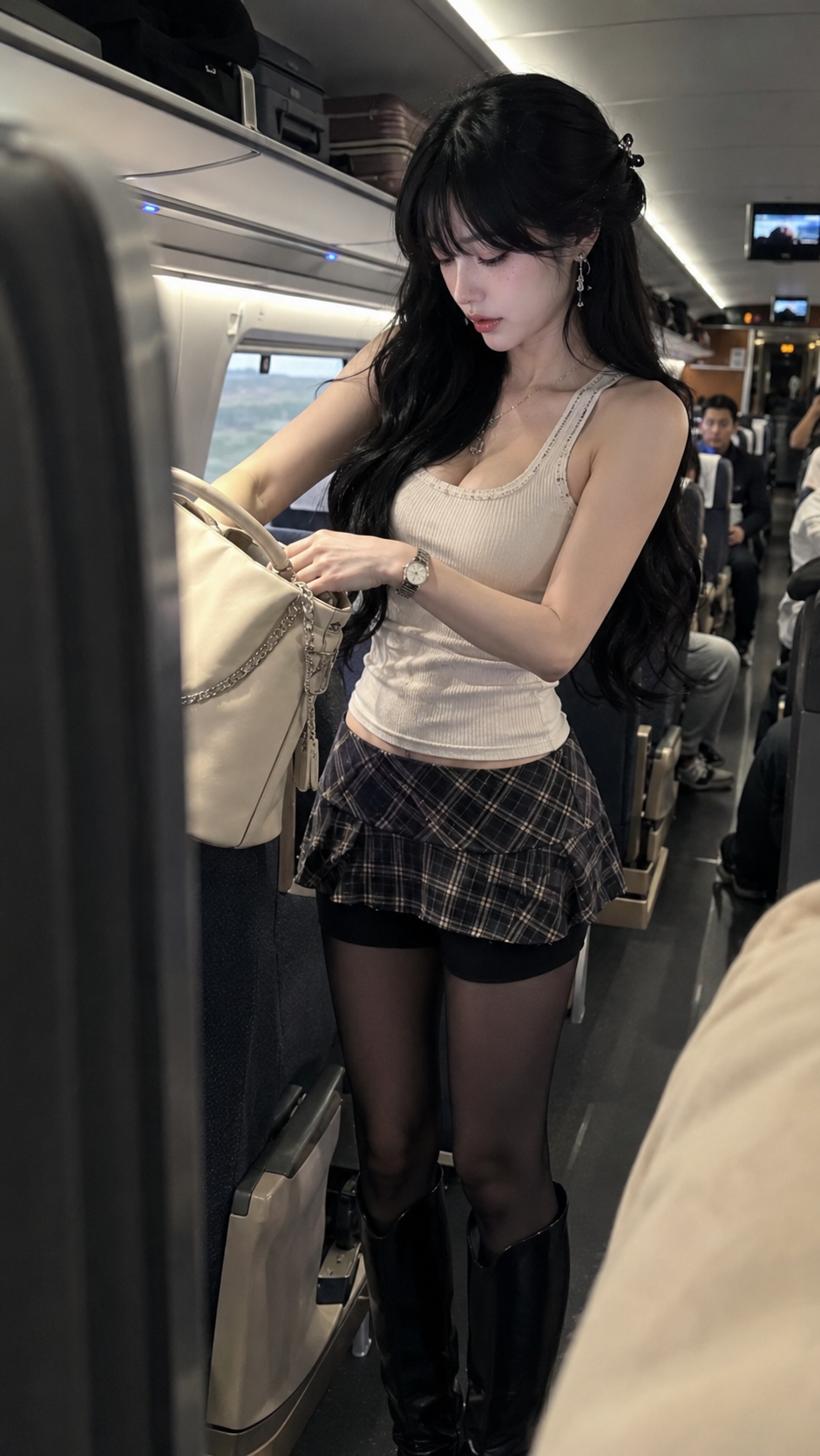 A stunning young adult East Asian woman