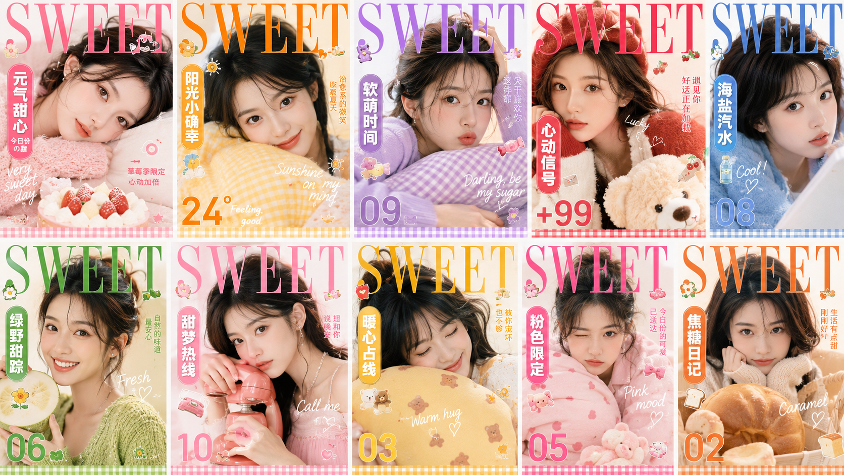 Build a sweet lifestyle magazine cover-style visual around any themed object: let the theme's core subject be in…