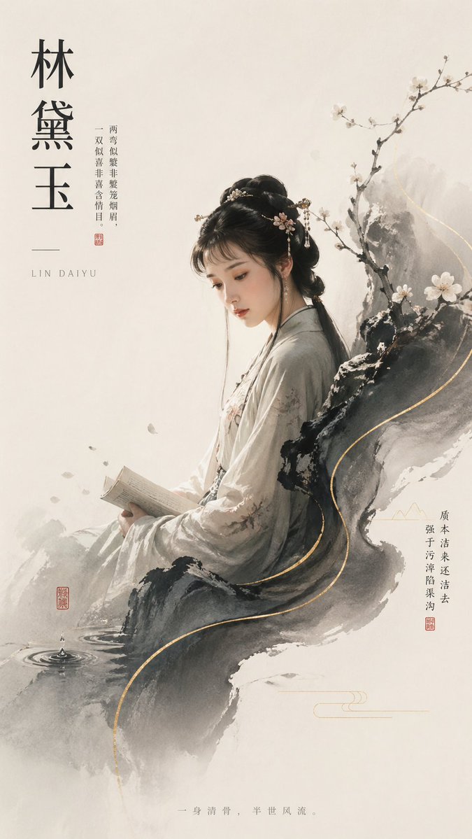 Women's Illustration Poster Warm Elegance