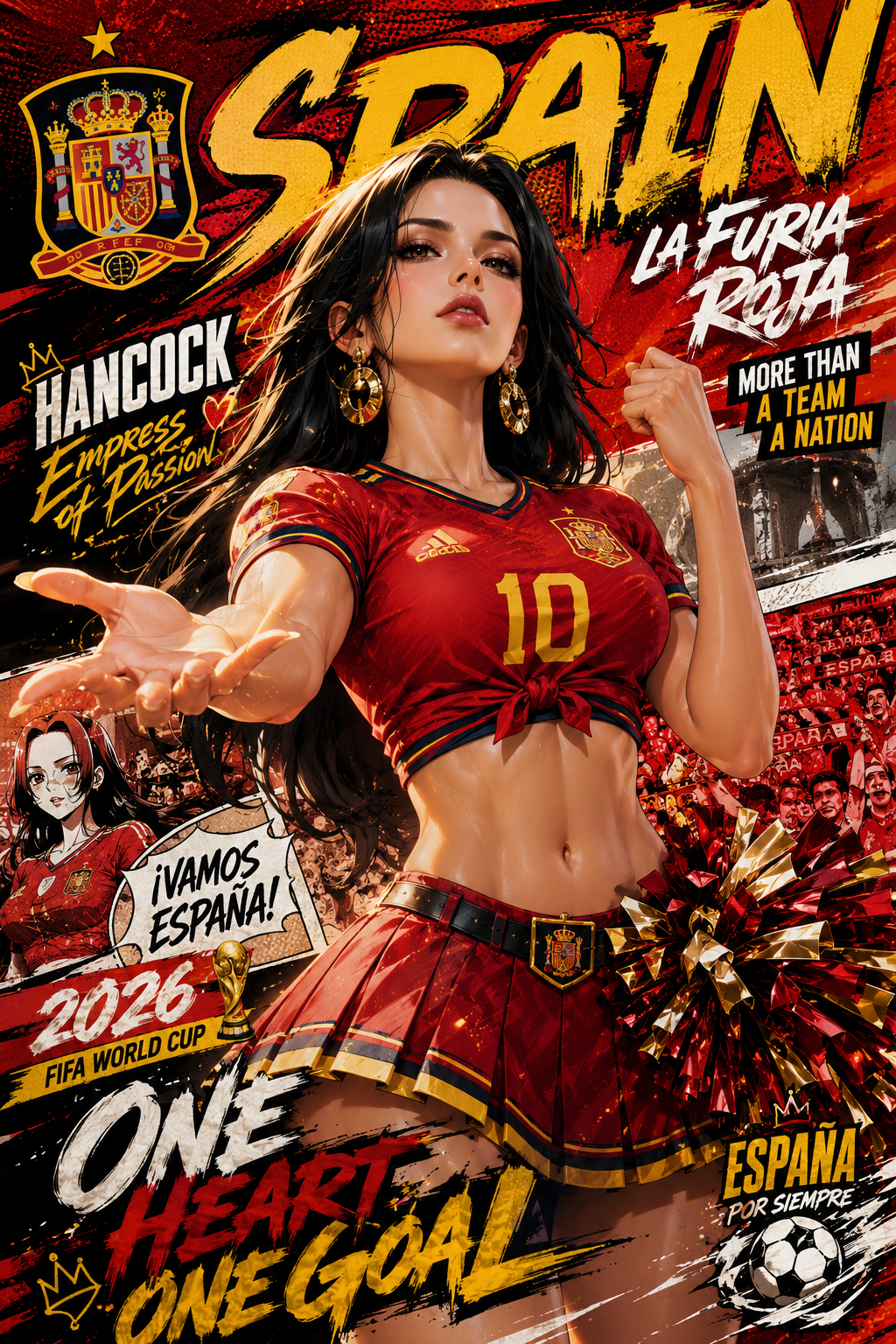 Create a high-impact … in modern Comic Book 2026 World Cup style…