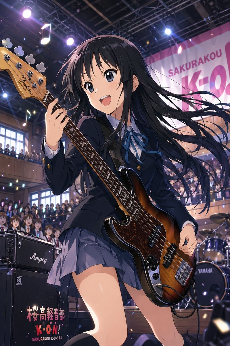 Girl anime illustration, mountain, cool tone