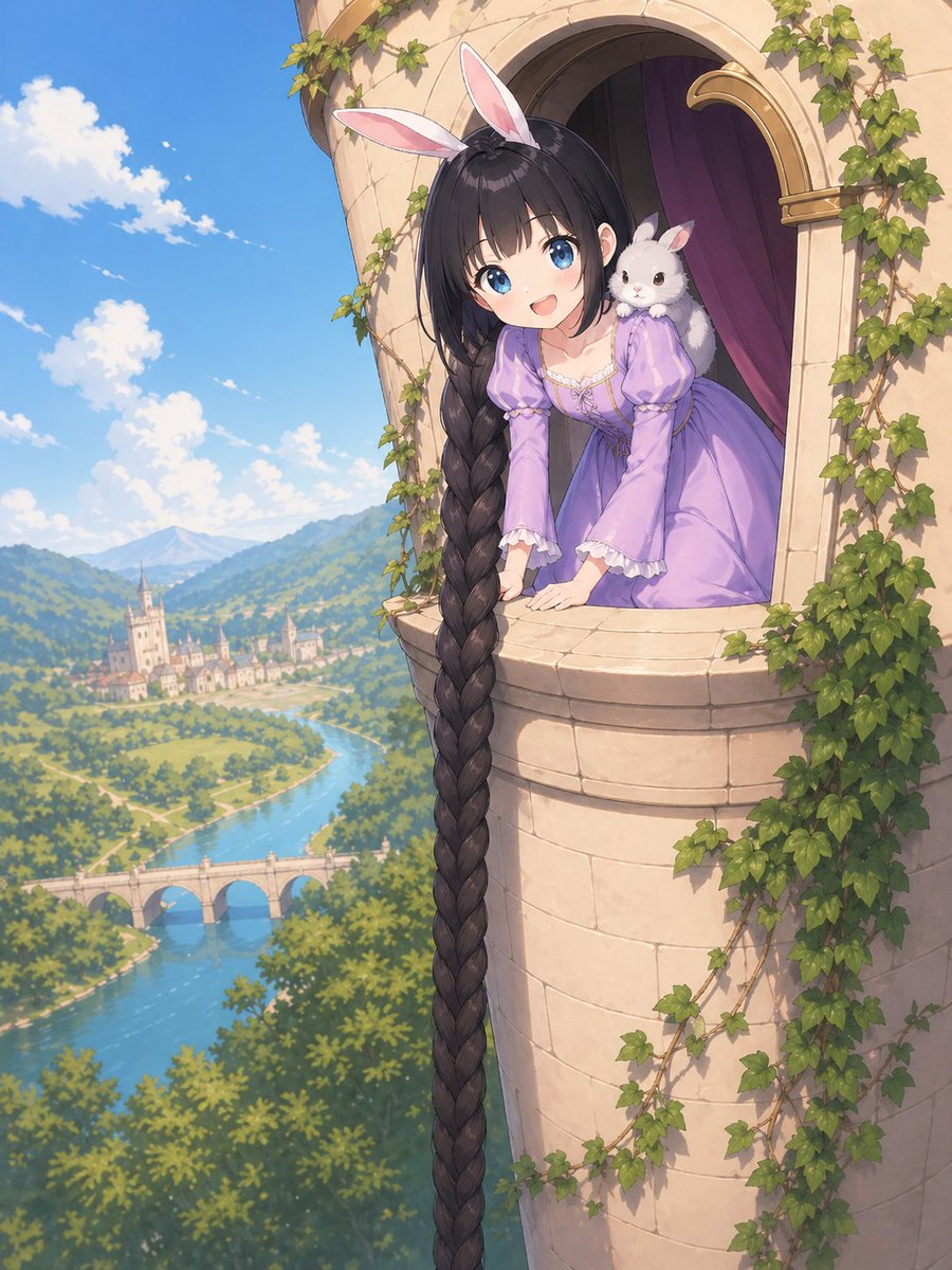 Character anime illustration indoor mountain cute