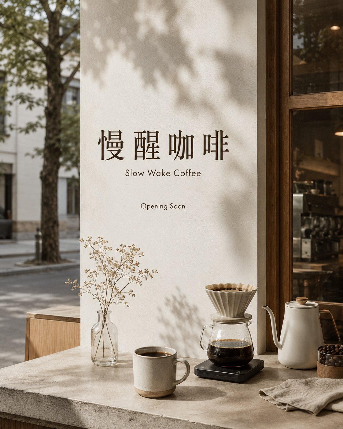 Slow Wake Coffee Specialty Coffee Shop Brand Visual Proposal