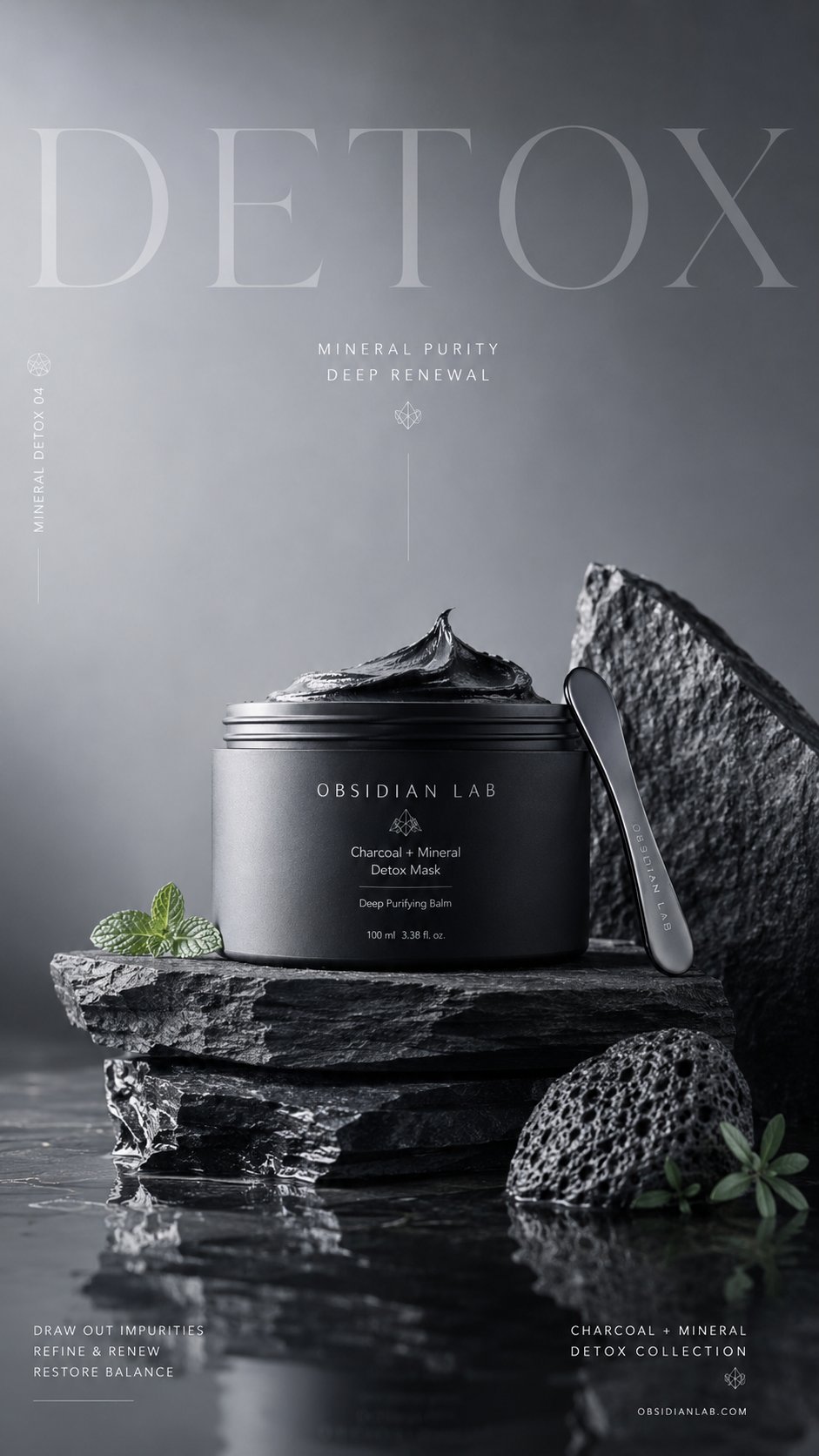 High-end Personal Care Product Still Life Advertising Poster Generation