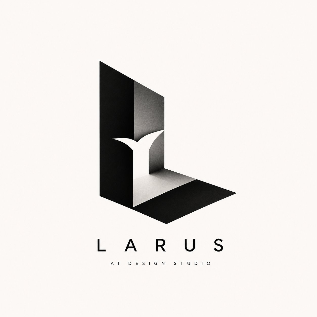 Minimalist high-end letter optical illusion logo design.