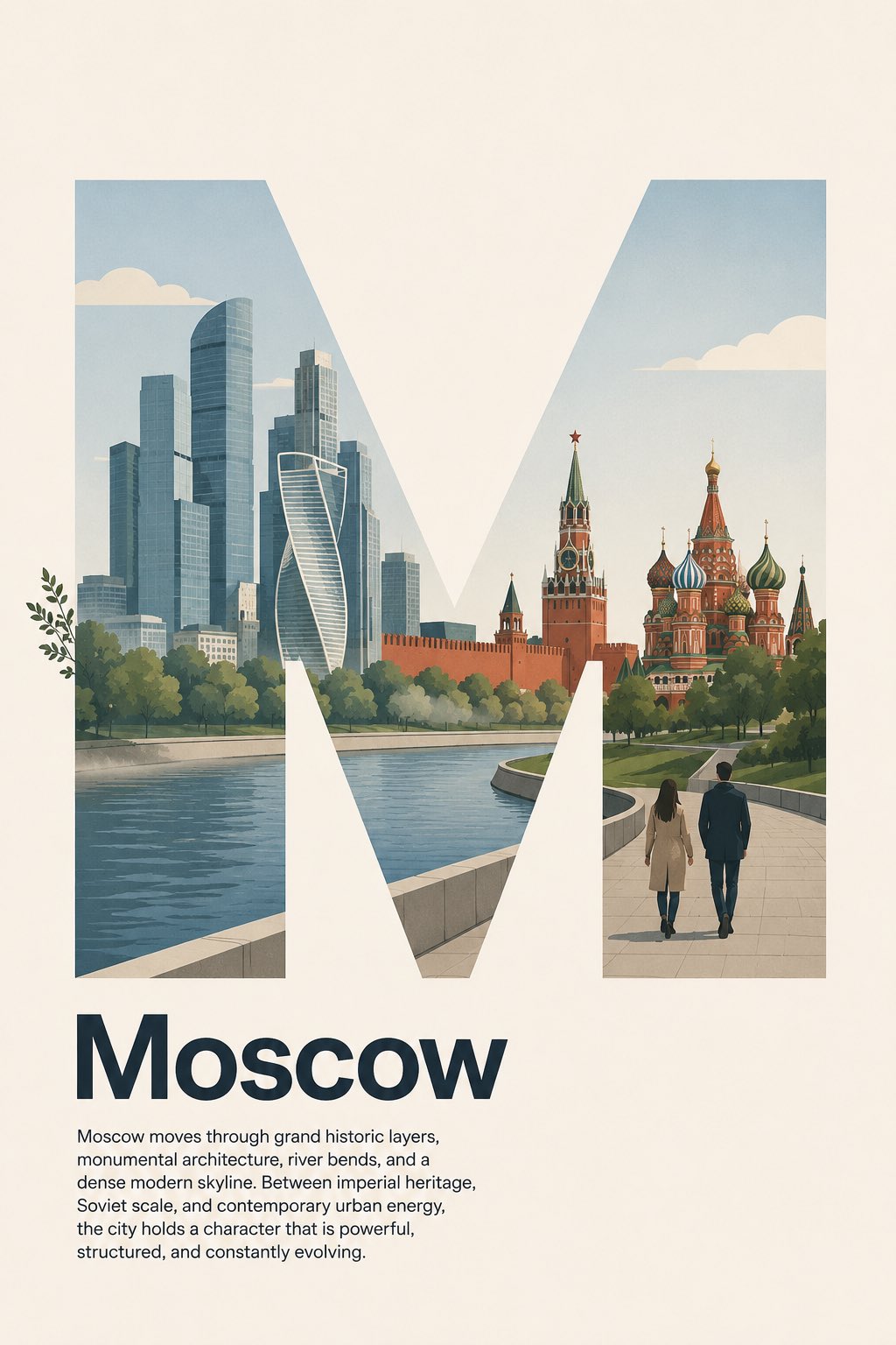 Moscow Swiss-style minimalist poster design.