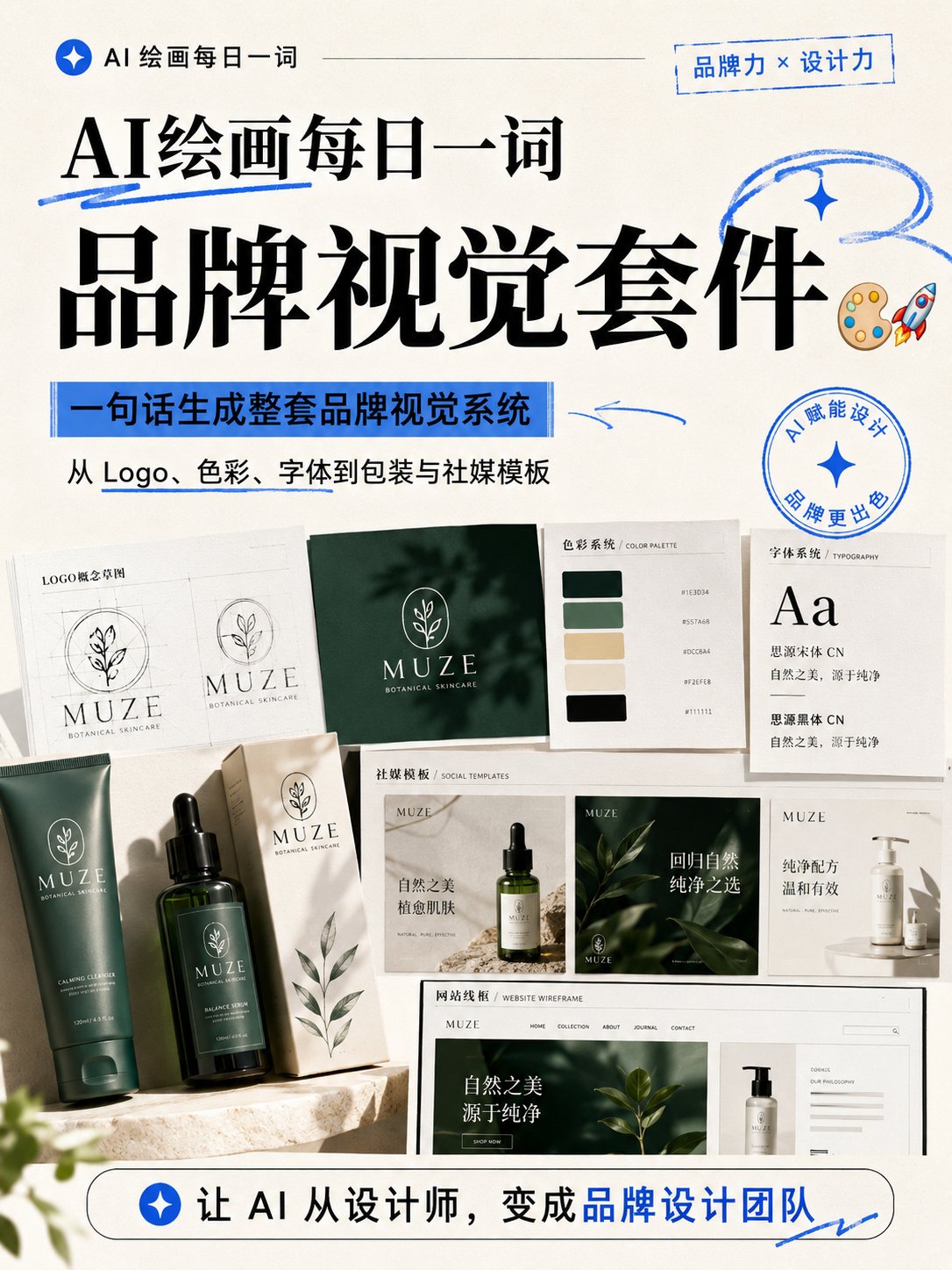 Modern premium brand complete visual system design manual