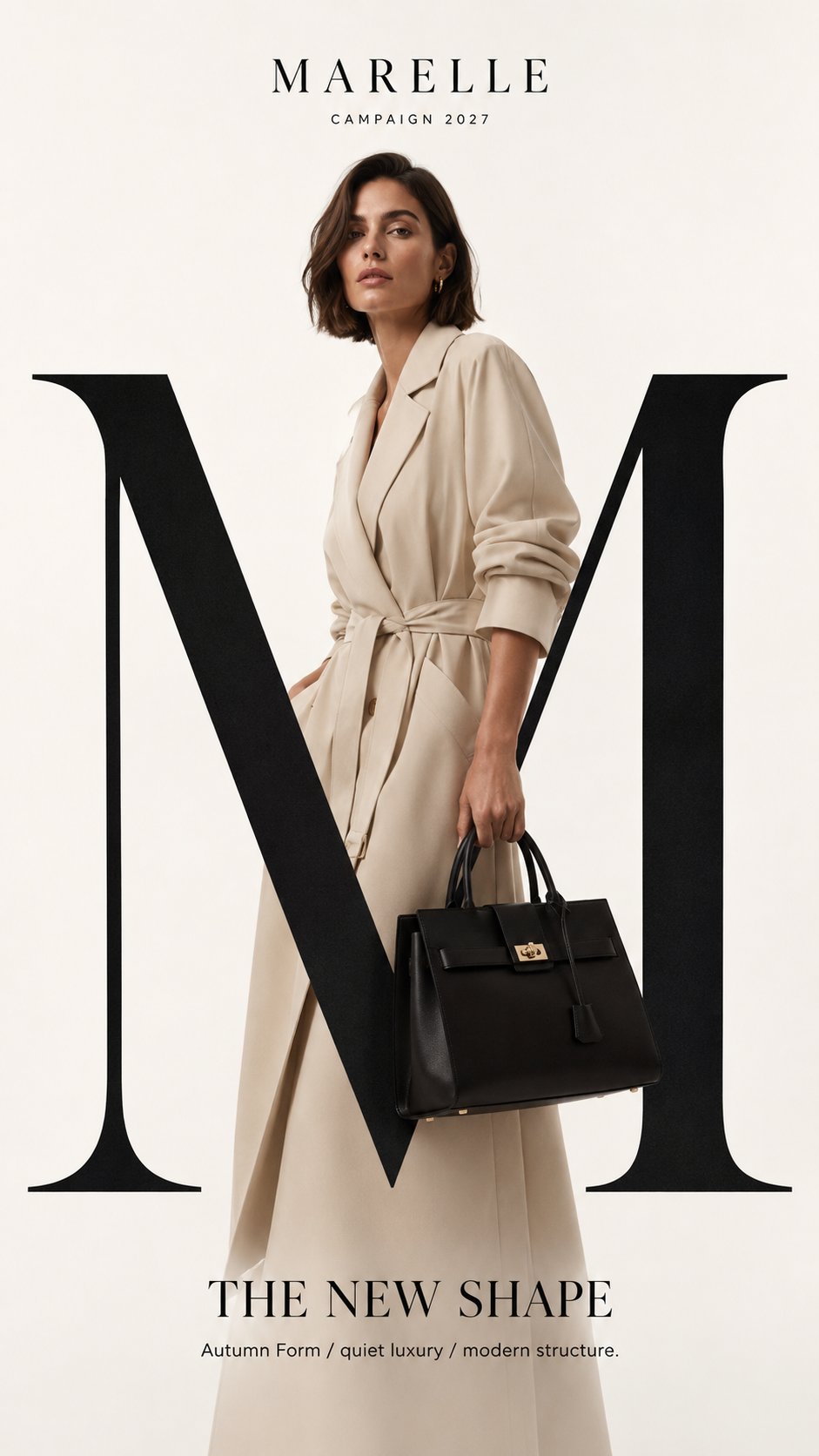 High-end luxury fashion event poster typography design prompt