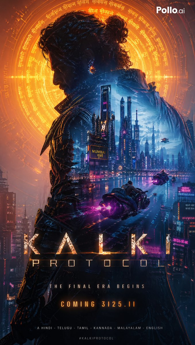 Character Cyber Poster Cyberpunk Neon Premium