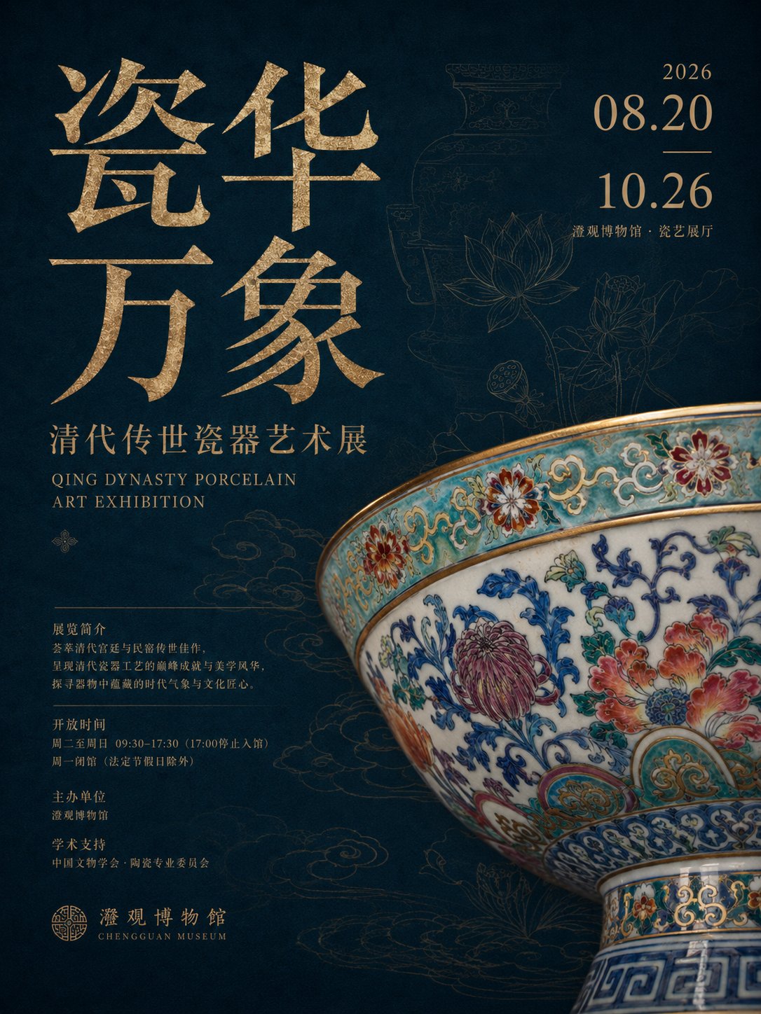 Premium Oriental Museum Exhibition Poster Generation Prompt