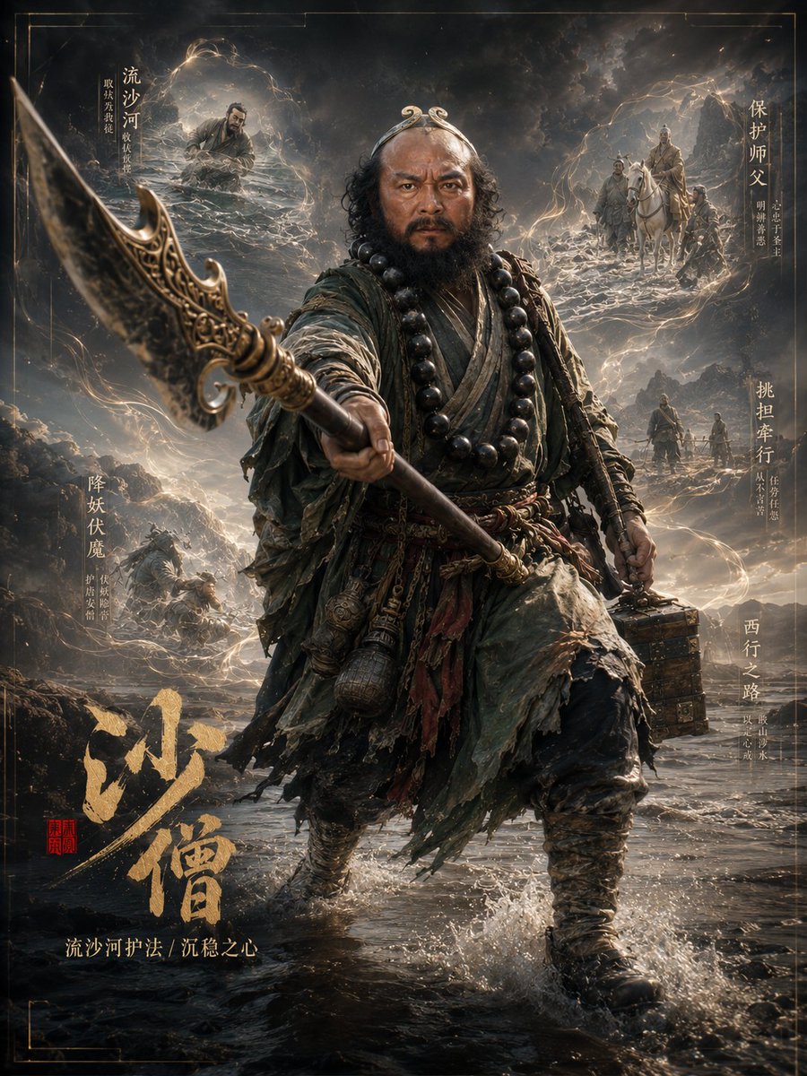 Sha Wujing 3D Character Profile Poster