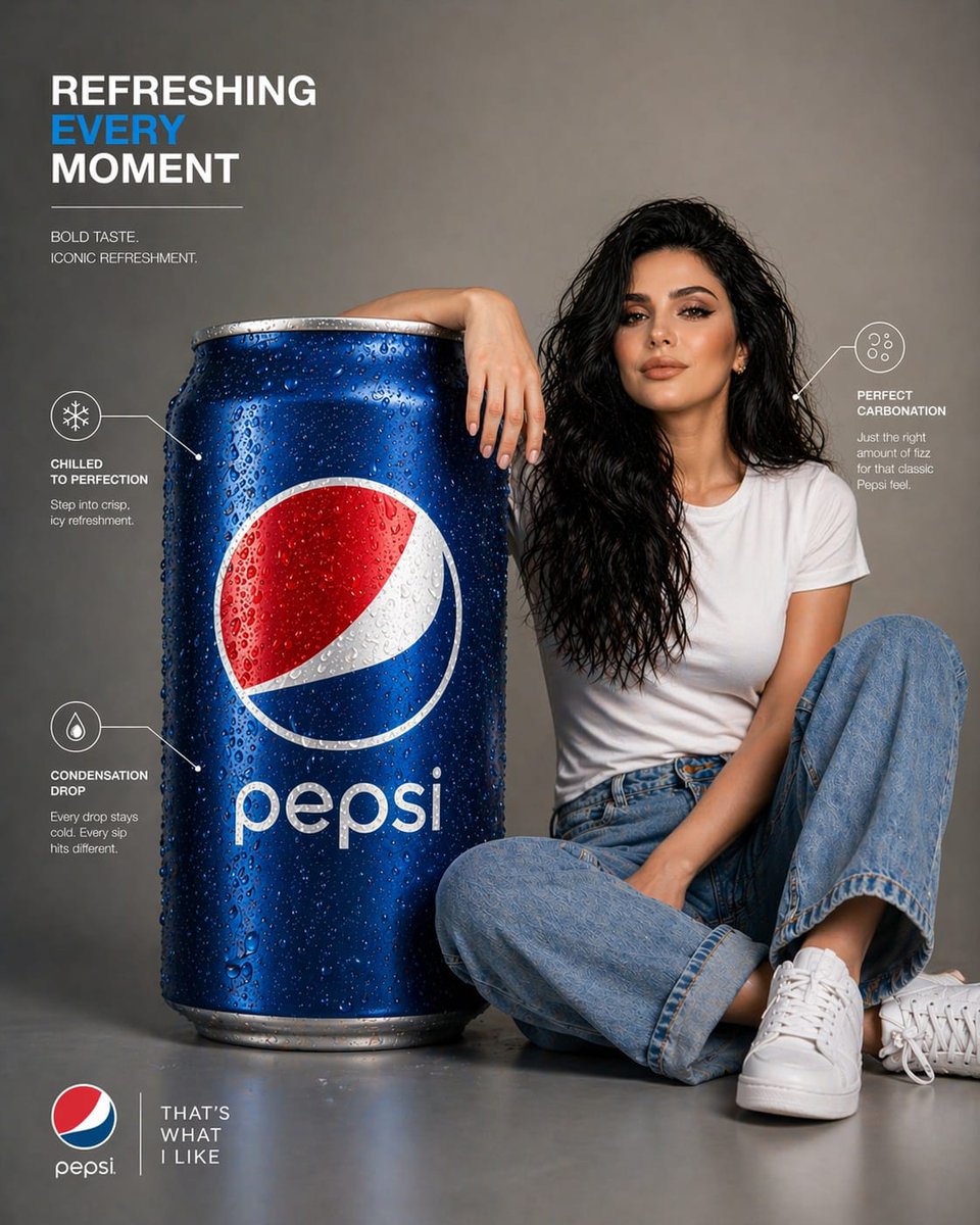 Pepsi-Cola infographic advertisement