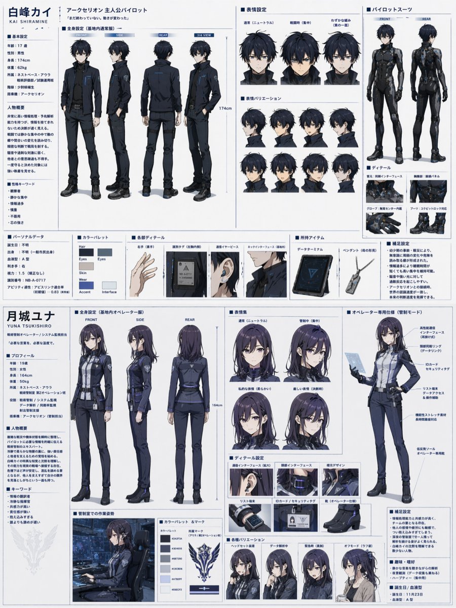 Two-Person Sci-Fi Character Design Set